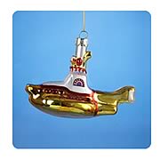 Beatles Yellow Submarine 5-Inch Glass Ornament